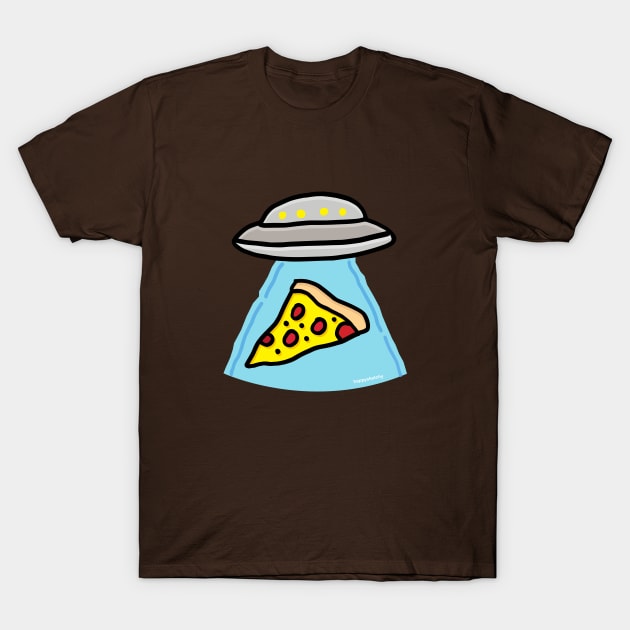 Pizza abduction T-Shirt by Happy Sketchy